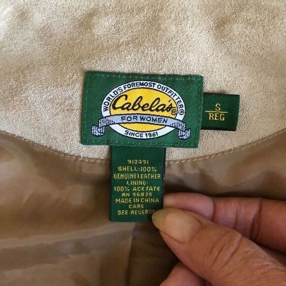 Cabela’s Suede Jacket Size S Gently Used - Picture 4 of 5